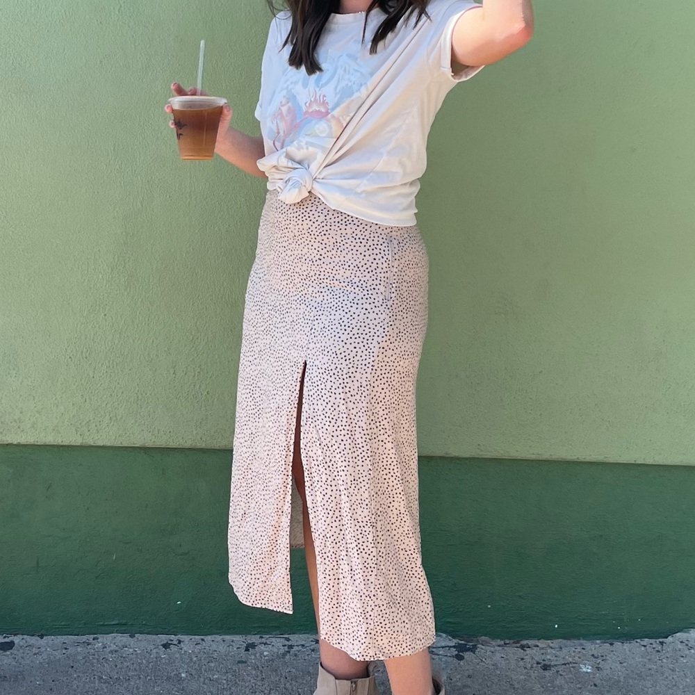 Abercrombie high slit midi skirt